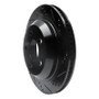 R1 98-02 Chevrolet Camaro Rear Right Drilled & Slotted Black Brake Rotor