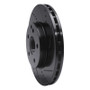R1 03-09 Mercedes-Benz E350 Front Right Drilled & Slotted Black Brake Rotor