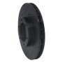 R1 87-88 Toyota Pickup Front Left Drilled & Slotted Black Brake Rotor