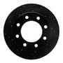 R1 99-20 Cadillac DeVille Front Left Drilled & Slotted Black Brake Rotor