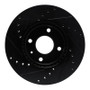 R1 16-22 Chevrolet SPARK (USA/Canada) Front Right Drilled & Slotted Black Brake Rotor
