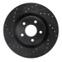 R1 07-10 Chevrolet Cobalt Front Left Drilled & Slotted Black Brake Rotor