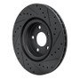 R1 07-10 Chevrolet Cobalt Front Left Drilled & Slotted Black Brake Rotor