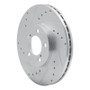 R1 93-07 Ford Thunderbird Front Left Drilled & Slotted Silver Brake Rotor