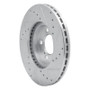 R1 93-07 Ford Thunderbird Front Left Drilled & Slotted Silver Brake Rotor