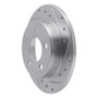 R1 94-04 Ford Mustang Rear Right Drilled & Slotted Silver Brake Rotor
