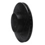 R1 00-03 BMW 530I Front Right Drilled & Slotted Black Brake Rotor