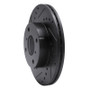 R1 99-07 Suzuki Aerio Front Left Drilled & Slotted Black Brake Rotor