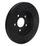 R1 86-90 Chrysler Town & Country Front Right Drilled & Slotted Black Brake Rotor