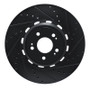 R1 21-26 Genesis GV70 Front Right Drilled & Slotted Black Brake Rotor