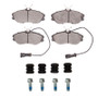 R1 85-91 Audi 5000S Quattro Front Semi Met Pads & Hardware Kit