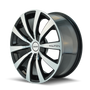 Touren 3130 TR3 16x7 / 5x112/120 BP / 42mm Offset / 72.62mm Hub Gloss Black Machined Wheel