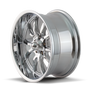 Ridler 650 17x7 / 5x114.3 BP / 0mm Offset / 83.82mm Hub Chrome Wheel