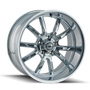 Ridler 650 17x7 / 5x114.3 BP / 0mm Offset / 83.82mm Hub Chrome Wheel