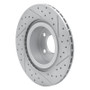 R1 11-18 BMW X4 Rear Left Drilled & Slotted Geo-Carbon Rotor