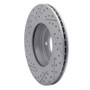 R1 04-10 BMW X3 Front Right Drilled & Slotted Geo-Carbon Rotor