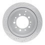 R1 07-22 Lexus Lx570 Rear Right Drilled & Slotted Geo-Carbon Rotor