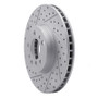 R1 00-06 BMW X5 Front Left Drilled & Slotted Geo-Carbon Rotor