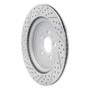 R1 13-19 Ford Explorer Rear Right Drilled & Slotted Geo-Carbon Rotor