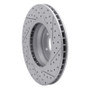 R1 07-15 BMW 335D Front Left Drilled & Slotted Geo-Carbon Rotor