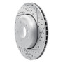 R1 04-10 BMW 535I Rear Right Drilled & Slotted Geo-Carbon Rotor