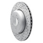 R1 04-10 BMW 645Ci Rear Left Drilled & Slotted Geo-Carbon Rotor