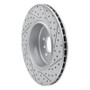 R1 04-10 BMW 645Ci Rear Left Drilled & Slotted Geo-Carbon Rotor