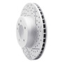 R1 04-10 BMW 525Xi Front Right Drilled & Slotted Geo-Carbon Rotor