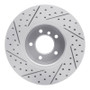 R1 04-10 BMW 525Xi Front Right Drilled & Slotted Geo-Carbon Rotor