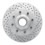 R1 06-12 Ford F-350 Super Duty 2WD Front Right Drilled & Slotted Geo-Carbon Rotor