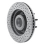 R1 06-12 Ford F-350 Super Duty 2WD Front Right Drilled & Slotted Geo-Carbon Rotor
