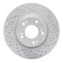 R1 04-12 Mitsubishi Eclipse Front Right Drilled & Slotted Geo-Carbon Rotor