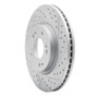 R1 04-12 Mitsubishi Eclipse Front Right Drilled & Slotted Geo-Carbon Rotor