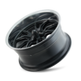 Ridler 650 20x8.5 / 5x127 BP / 0mm Offset / 83.82mm Hub Matte Black Polished Wheel