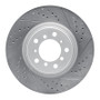 R1 01-06 BMW M3 Left Front Drilled & Slotted Geo-Carbon Rotor