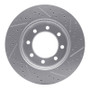R1 05-07 Ford F-350 Super Duty 2WD Front Left Drilled & Slotted Geo-Carbon Rotor