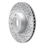 R1 00-03 BMW 530I Front Right Drilled & Slotted Geo-Carbon Rotor