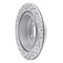 R1 02-06 Infiniti Q45 Rear Right Drilled & Slotted Geo-Carbon Rotor