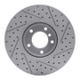 R1 00-03 BMW 530I Front Left Drilled & Slotted Geo-Carbon Rotor