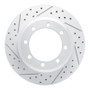 R1 05-12 Ford F-450 Super Duty Rear Left Drilled & Slotted Geo-Carbon Rotor