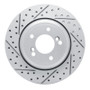 R1 00-06 BMW M3 Rear Left Drilled & Slotted Geo-Carbon Rotor