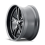 Ridler 606 20x9 / 5x115 BP / 18mm Offset / 72.62mm Hub Matte Black Wheel
