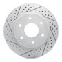 R1 04-05 Infiniti Qx56 Front Left Drilled & Slotted Geo-Carbon Rotor