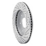 R1 04-05 Infiniti Qx56 Front Left Drilled & Slotted Geo-Carbon Rotor