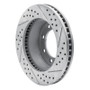 R1 05-12 Ford F-350 Super Duty 2WD Front Left Drilled & Slotted Geo-Carbon Rotor