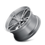 Ridler 606 20x8.5 / 5x120.65 BP / 0mm Offset / 83.82mm Hub Gloss Grey Machined Wheel