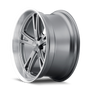Ridler 606 20x8.5 / 5x120.65 BP / 0mm Offset / 83.82mm Hub Gloss Grey Machined Wheel