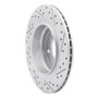R1 99-06 BMW 328I Rear Left Drilled & Slotted Geo-Carbon Rotor