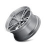 Ridler 606 18x9.5 / 5x120.65 BP / 0mm Offset / 83.82mm Hub Gloss Grey Machined Wheel