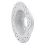 R1 97-06 Acura Integra Rear Left Drilled & Slotted Geo-Carbon Rotor